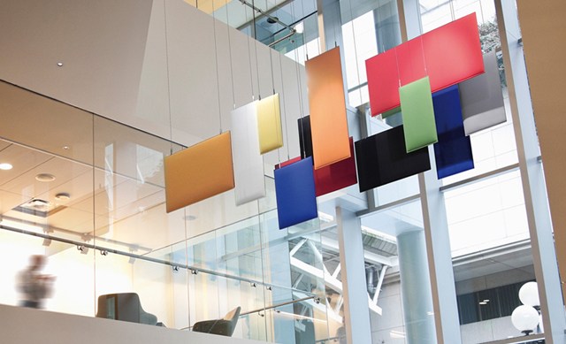 BAFFLE SOUND ABSORBING CEILING SYSTEM